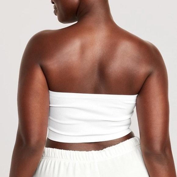 NWT OLD NAVY Rib-Knit Seamless Bandeau Bralette Color Calla Lilies - Picture 4 of 5